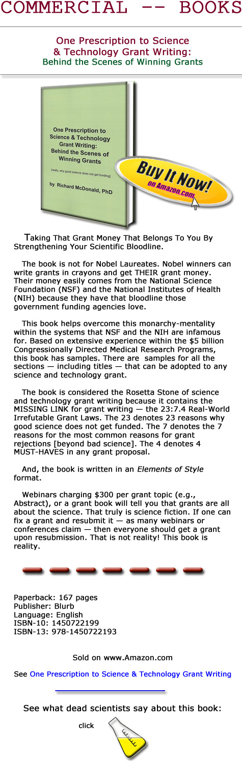 One Prescription To Science & Technology Grant Writing. 
